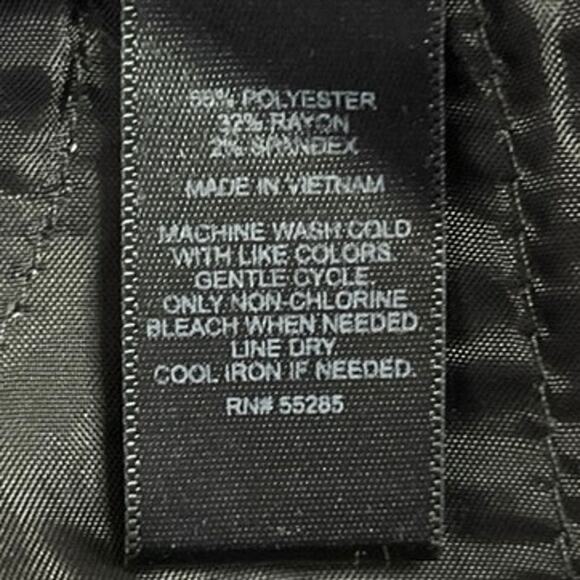 Express Black High Rise Plaid Checkered Straight Leg Trouser Dress Pants Size 8 - Picture 5 of 5